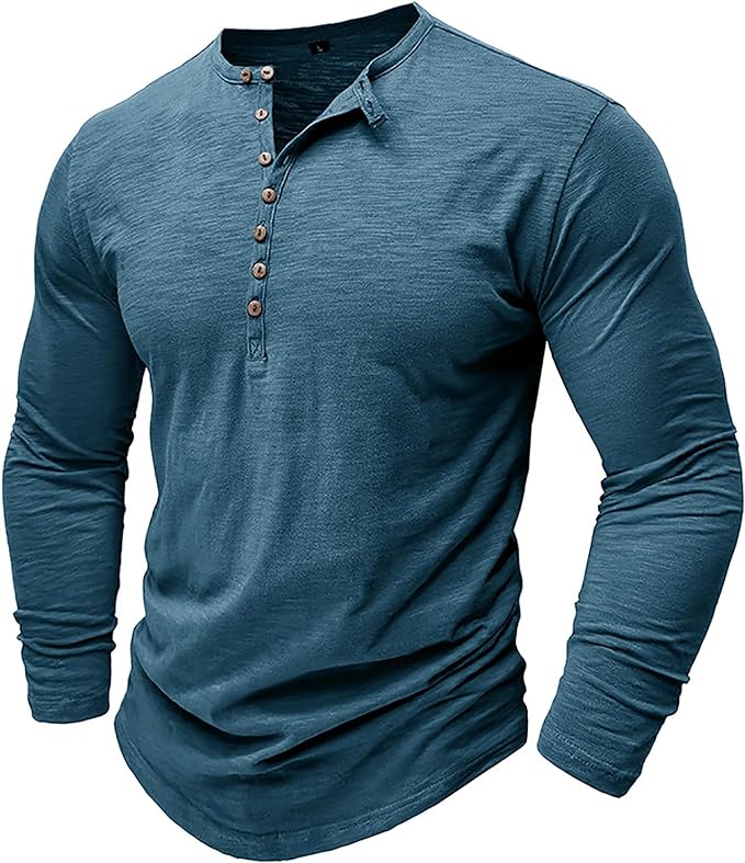 Chemise à manches longues pour homme automne confortable respirante en coton avec col boutonné Laurent