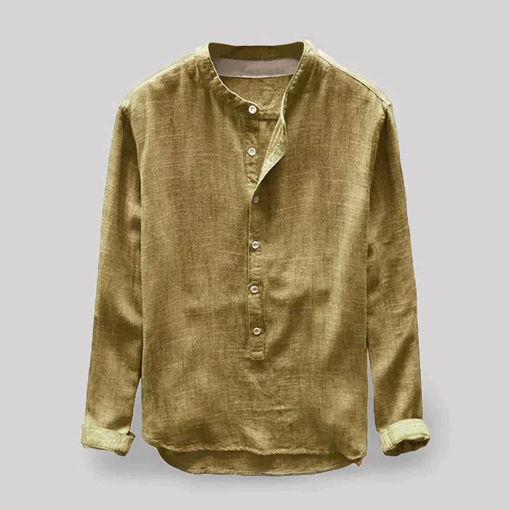 Éloi – Chemise homme printemps col mao