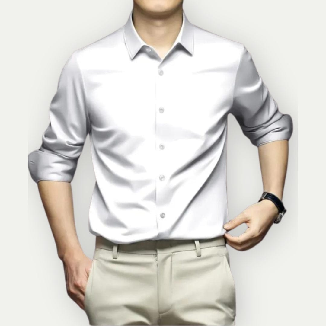 Chemise homme slim fit sans repassage – élégance polyvalente et confort au quotidien
