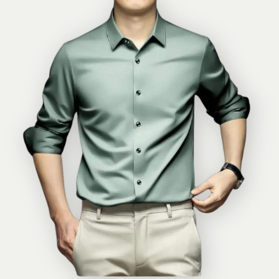 Chemise homme slim fit sans repassage – élégance polyvalente et confort au quotidien