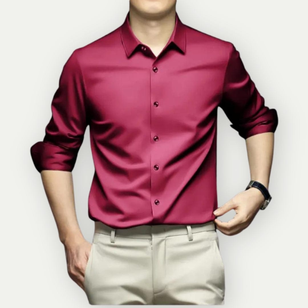 Chemise homme slim fit sans repassage – élégance polyvalente et confort au quotidien