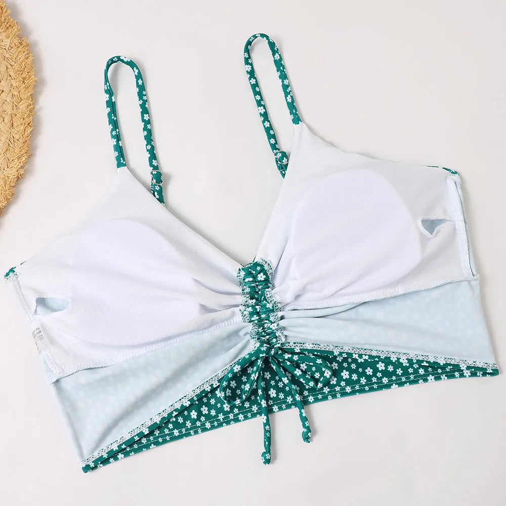Bikini taille haute à imprimé fleuri – fraîcheur estivale et confort assuré