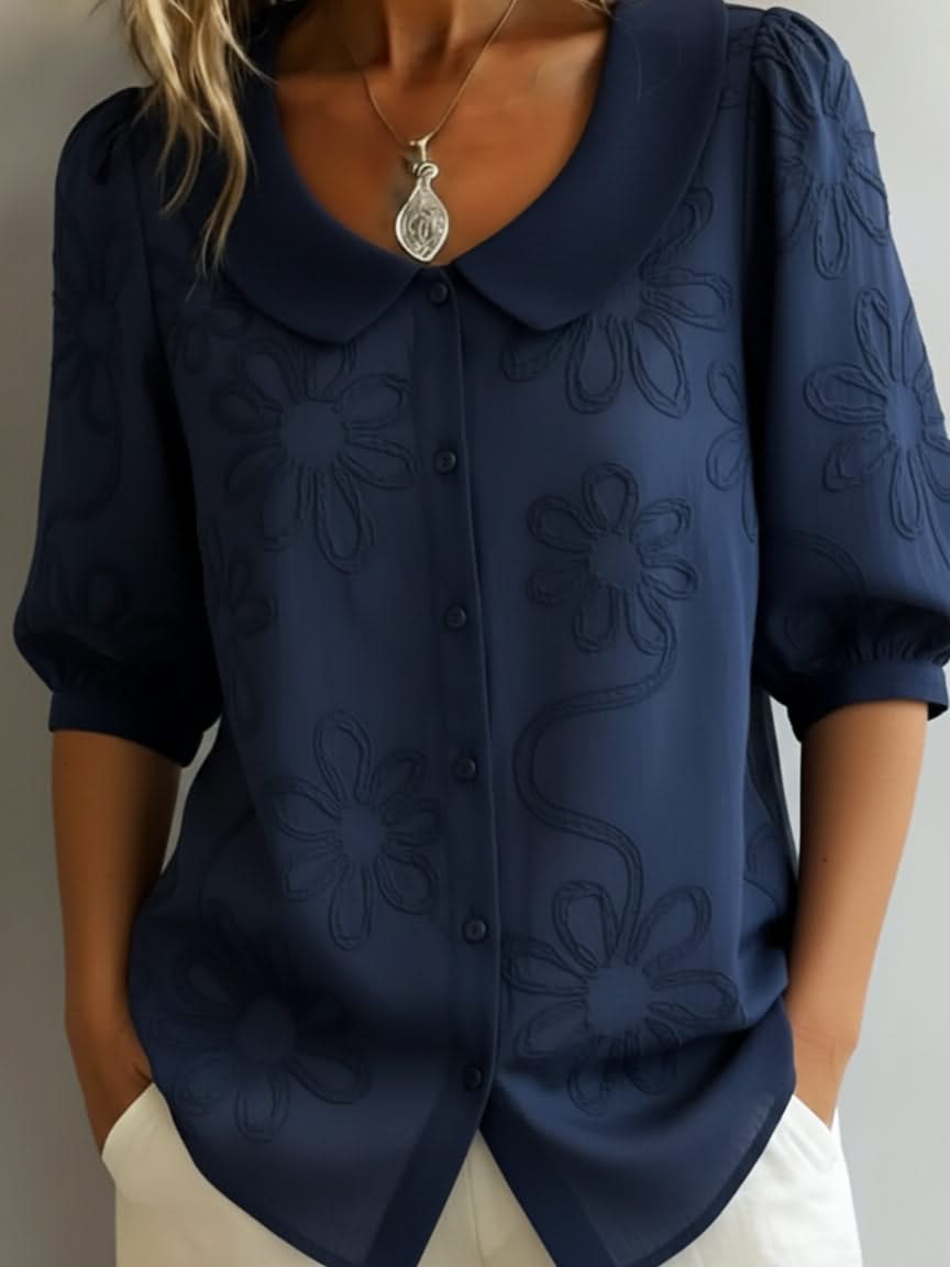 Romane – Top fleuri naturel femme