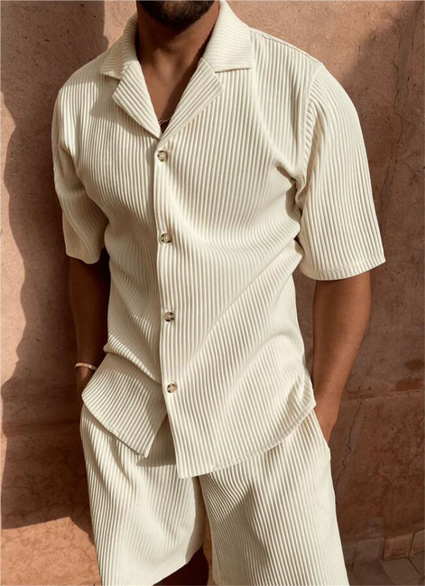 Gabriel – Ensemble chemise et short coupe décontractée homme