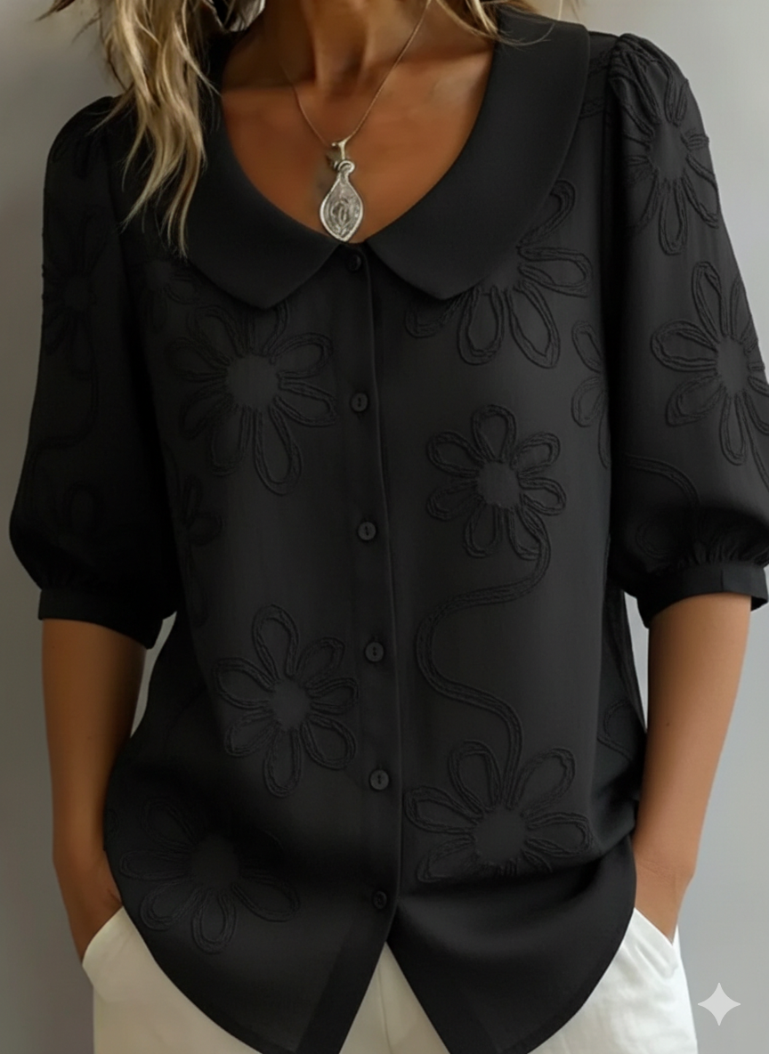 Romane – Top fleuri naturel femme