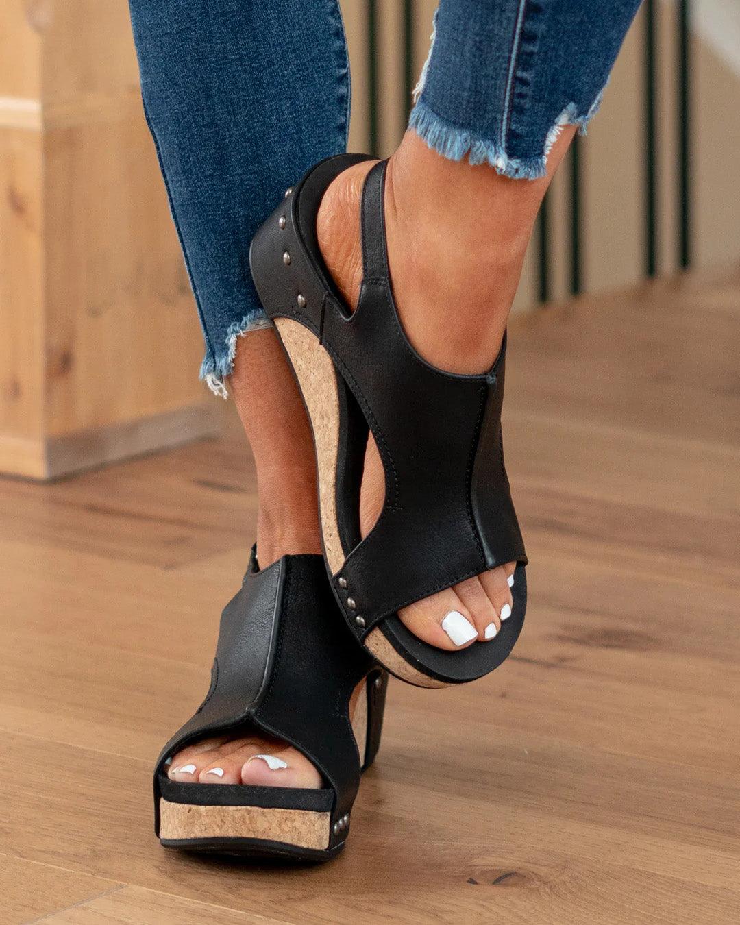 Coline – Sandales compensées femme