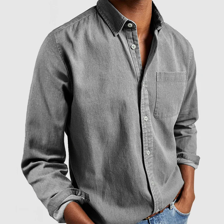 Chemise Homme Manches Longues Style Décontracté – Confort Respirant et Élégance au Quotidien