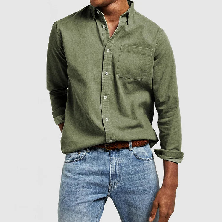 Chemise Homme Manches Longues Style Décontracté – Confort Respirant et Élégance au Quotidien