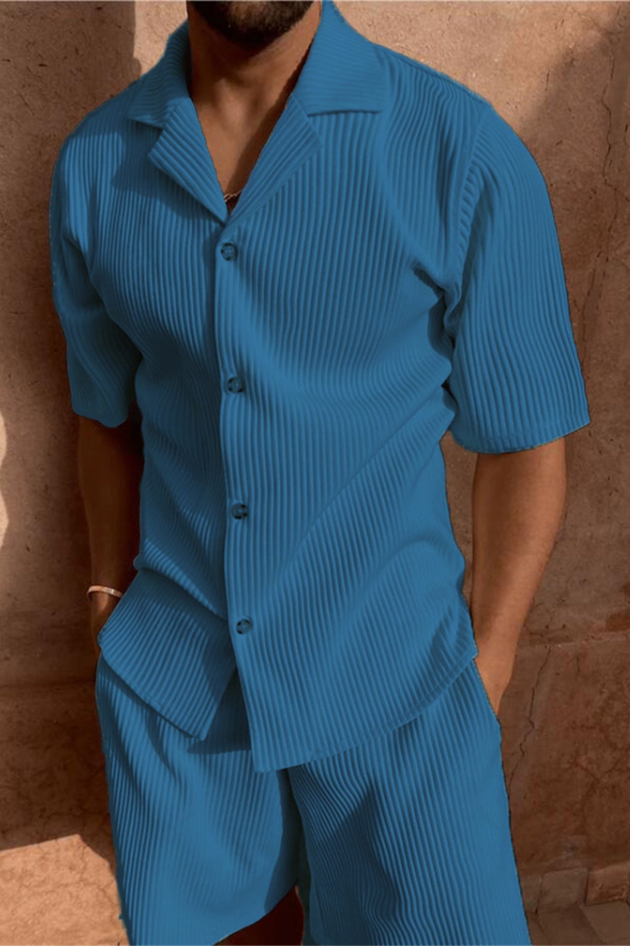 Gabriel – Ensemble chemise et short coupe décontractée homme