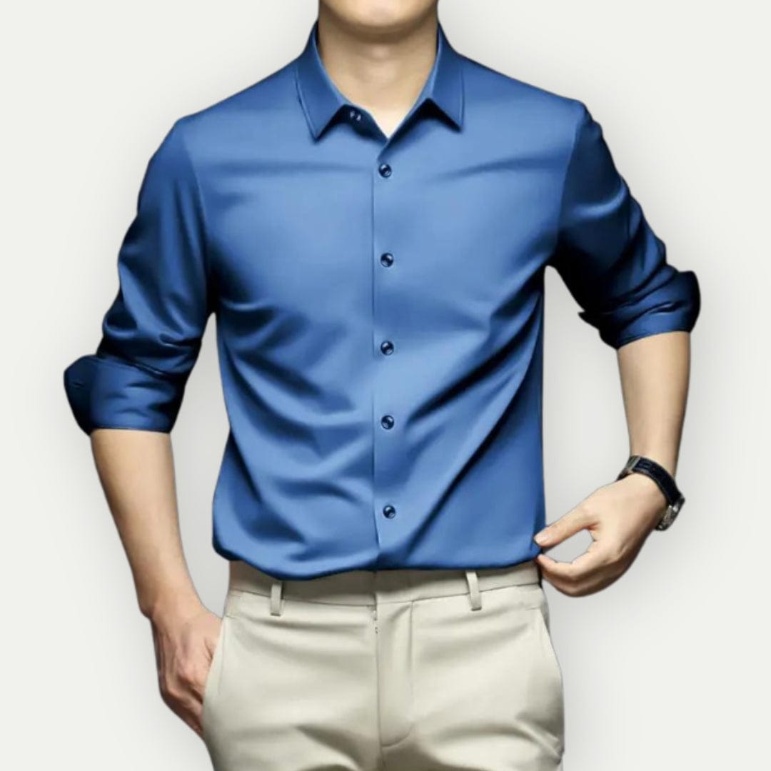 Chemise homme slim fit sans repassage – élégance polyvalente et confort au quotidien