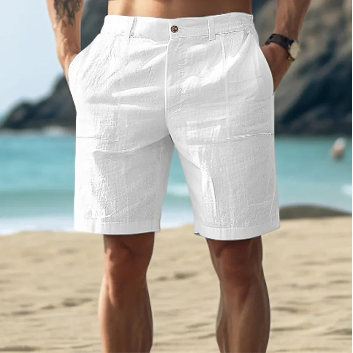 Short homme en lin décontracté – légèreté naturelle pour l’été