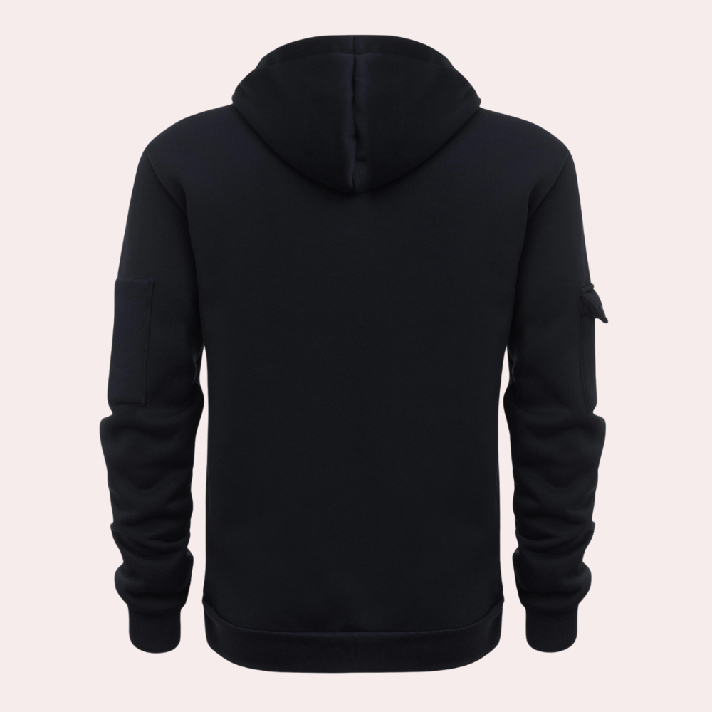 Sweat zippé à capuche pour homme automne fonctionnel avec poches multiples à coupe regular Calin