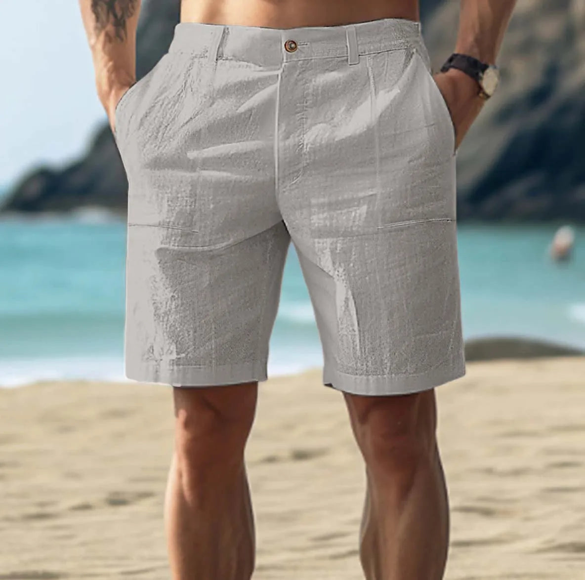 Short homme en lin décontracté – légèreté naturelle pour l’été