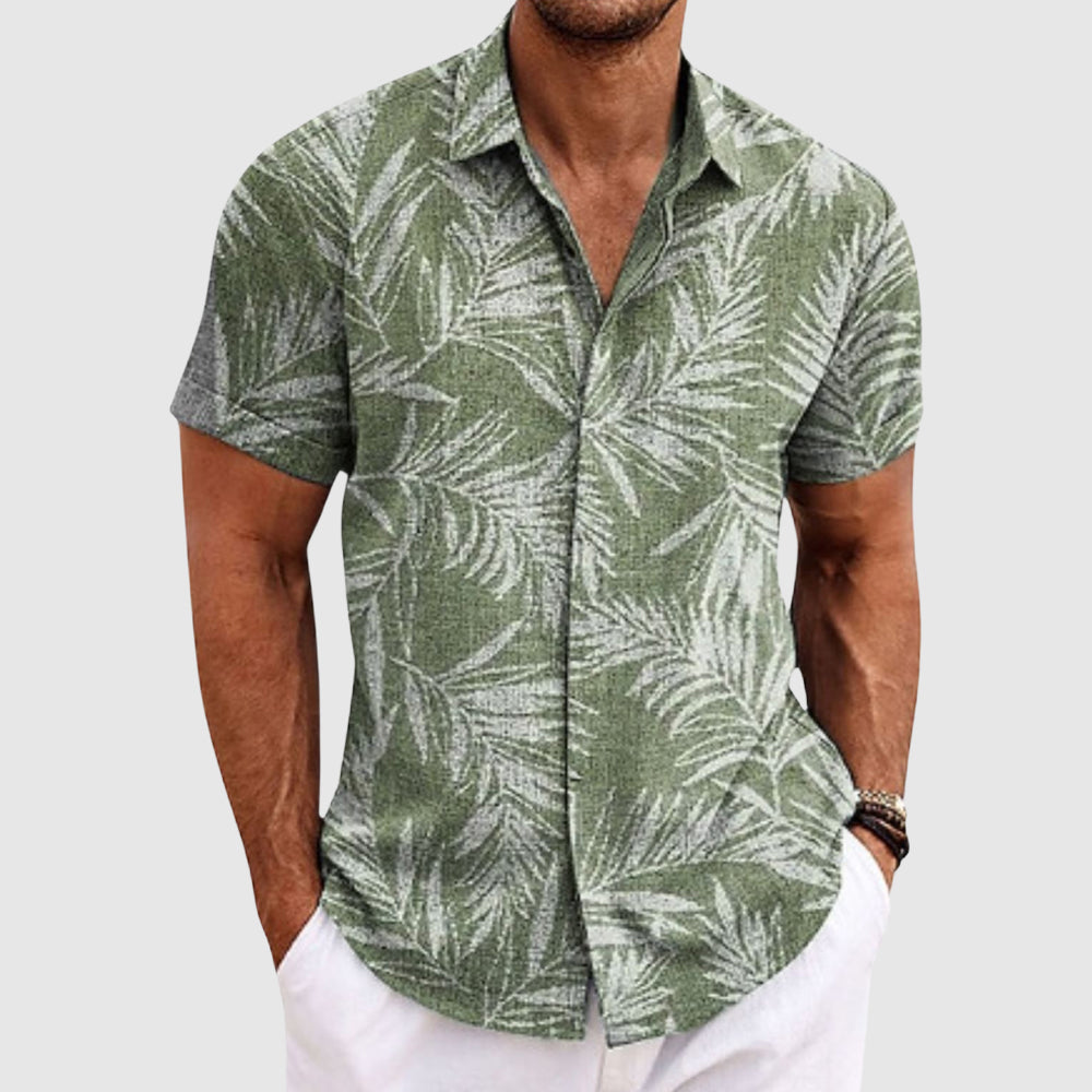 Mathieu – Chemise à imprimé palmier homme
