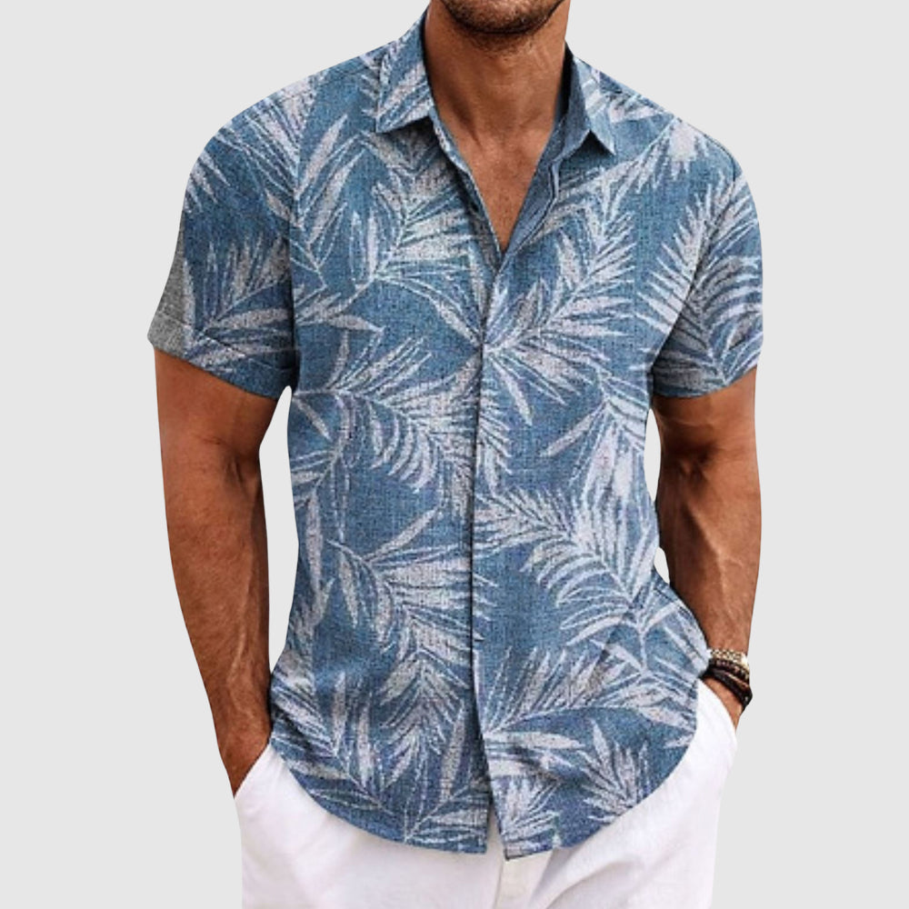 Mathieu – Chemise à imprimé palmier homme