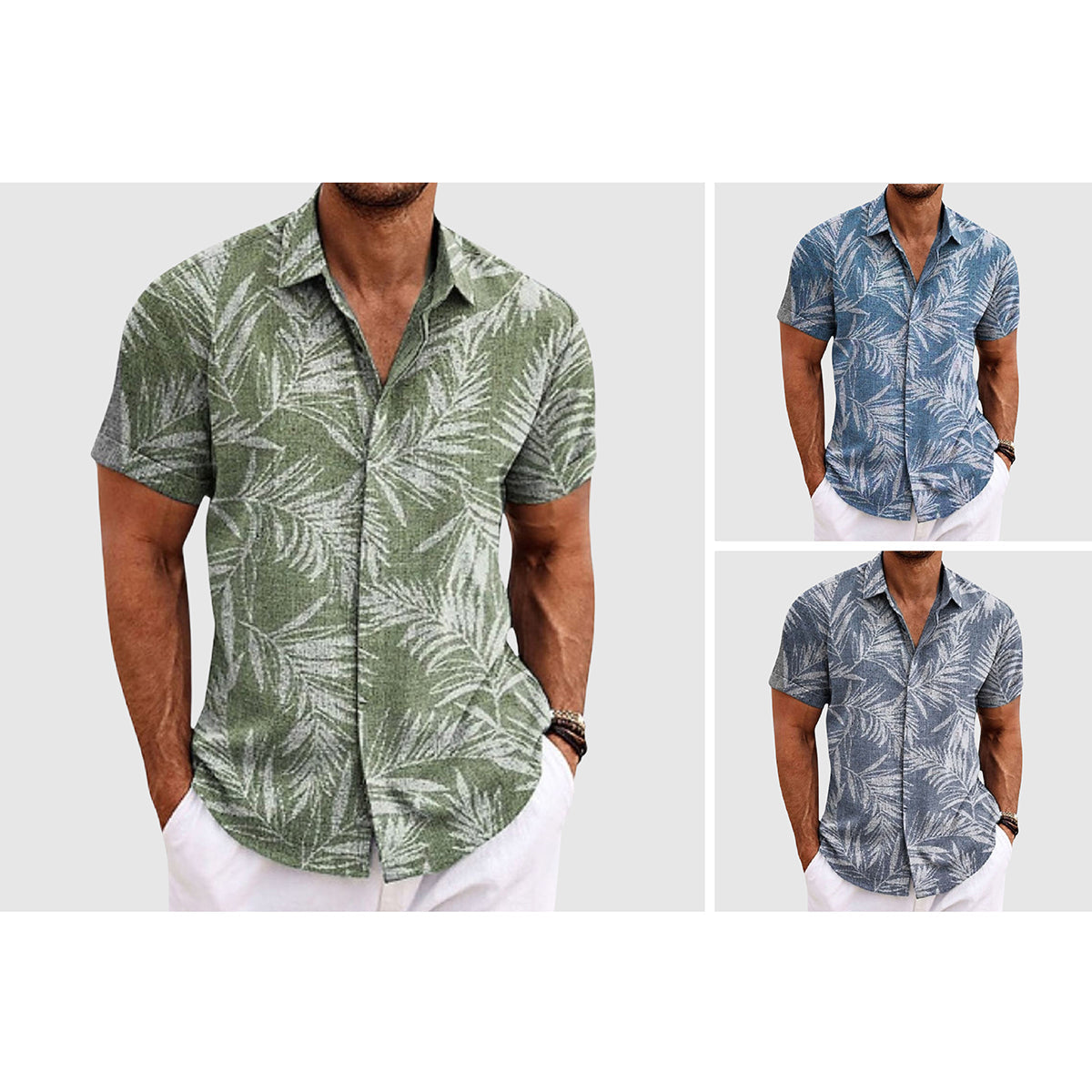 Mathieu – Chemise à imprimé palmier homme