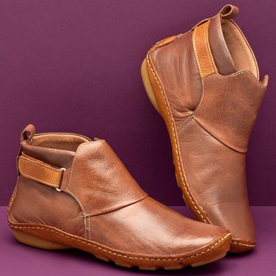 Bottines pour femmes automne souples élégantes en similicuir avec semelle antidérapante Clémence