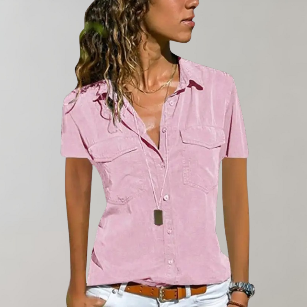 Blouse légère d’été pour femme à manches courtes, élégante et confortable au quotidien