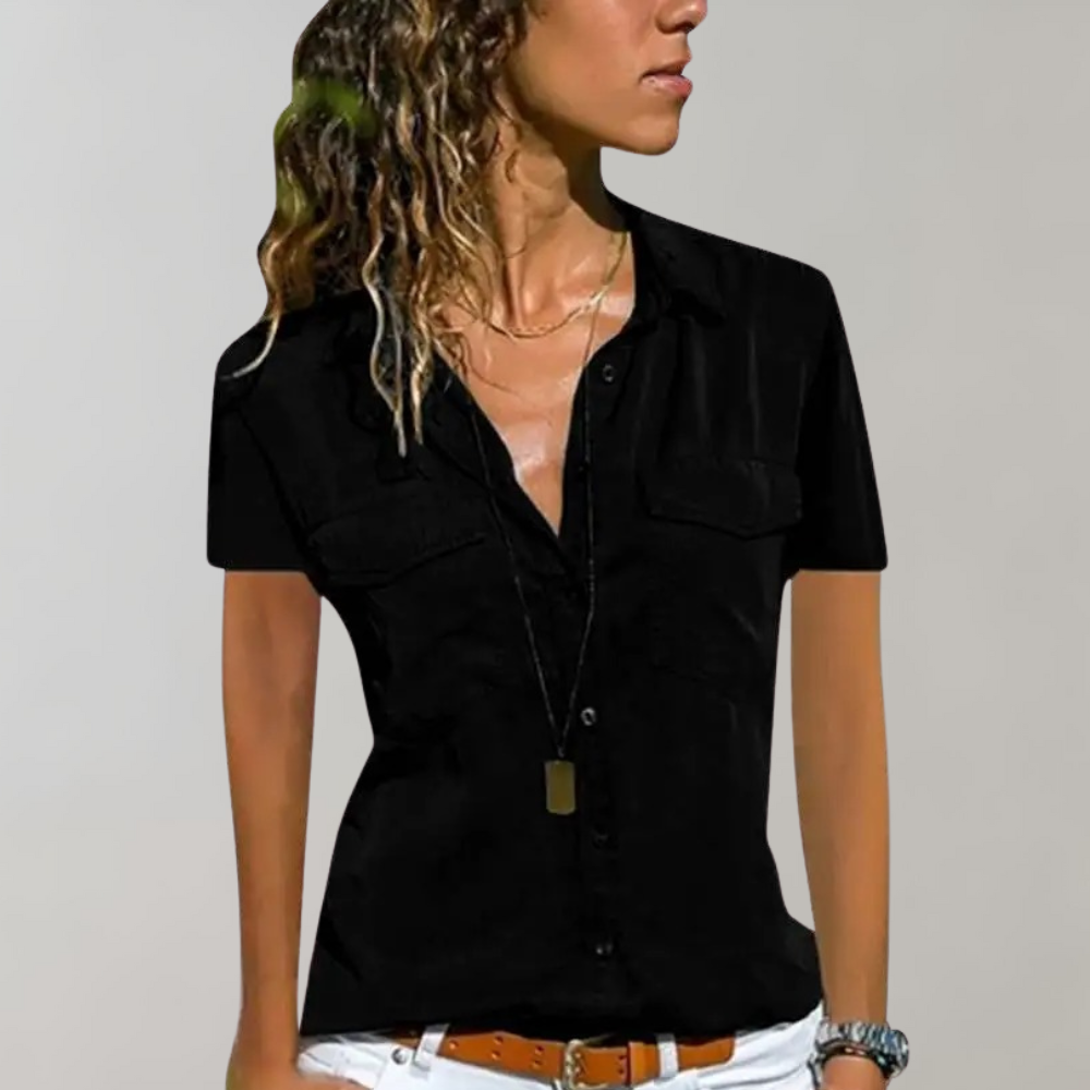 Blouse légère d’été pour femme à manches courtes, élégante et confortable au quotidien