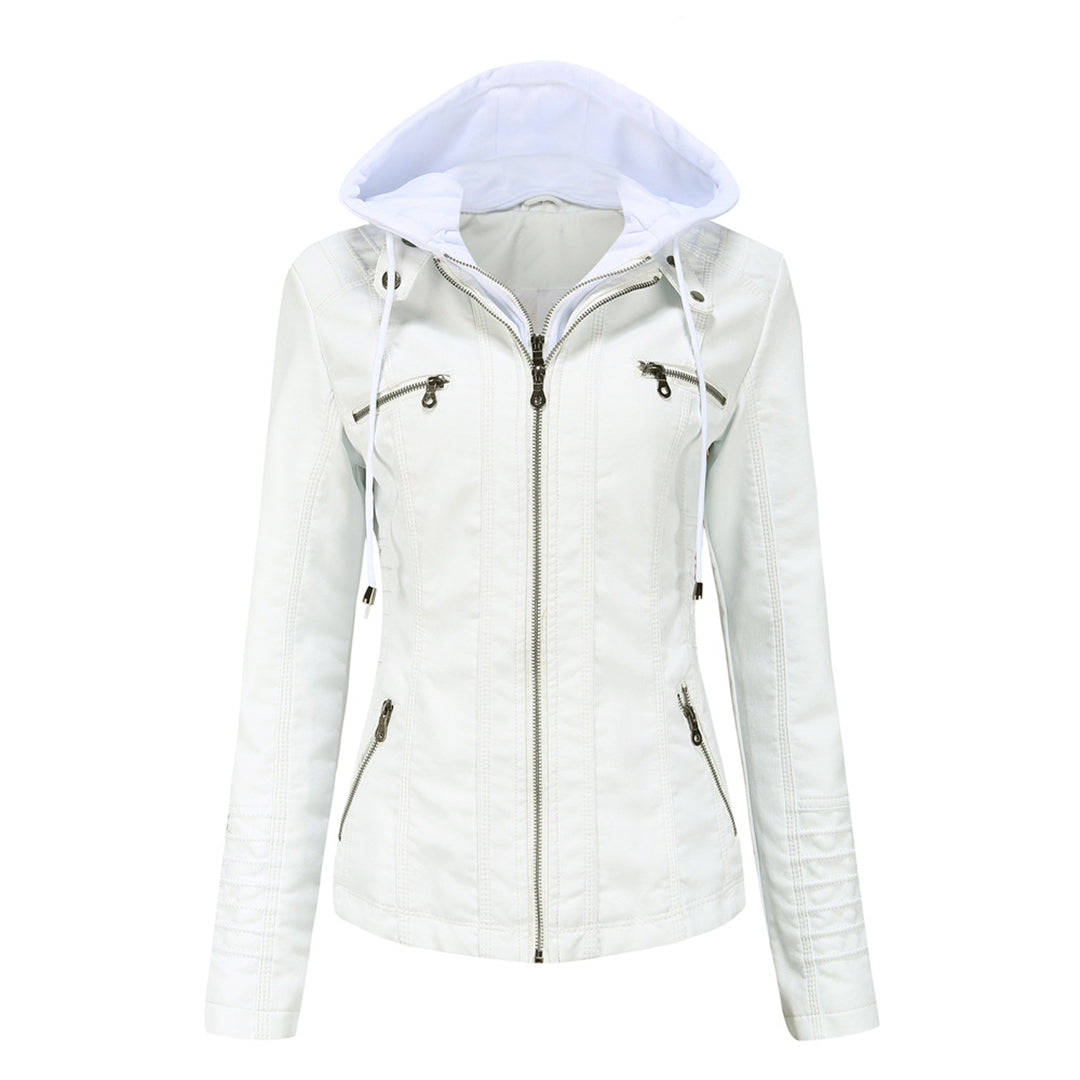 Barbara – Veste femme automne à capuche amovible zippée