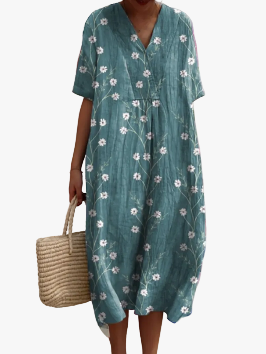 Robe d'été florale à coupe fluide