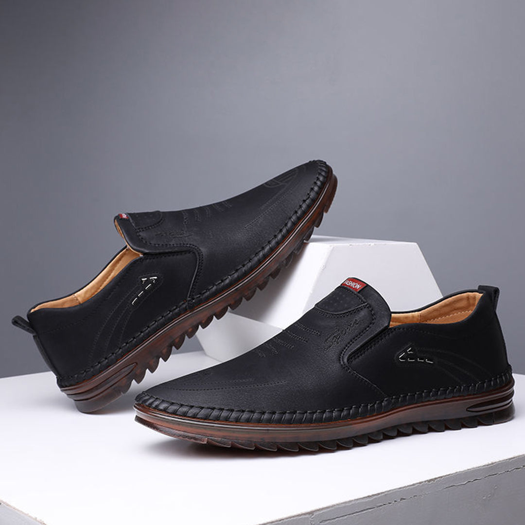 Mocassins pour homme automne légers respirants en cuir PU à semelle crantée Amerigo