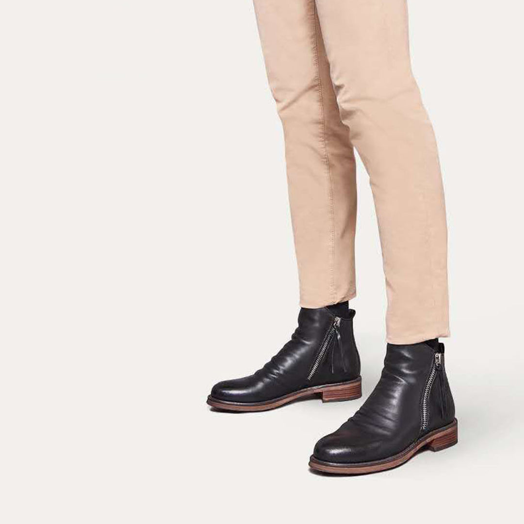 Bottes pour homme automne antidérapantes confortables en cuir PU au design moderne Haylom