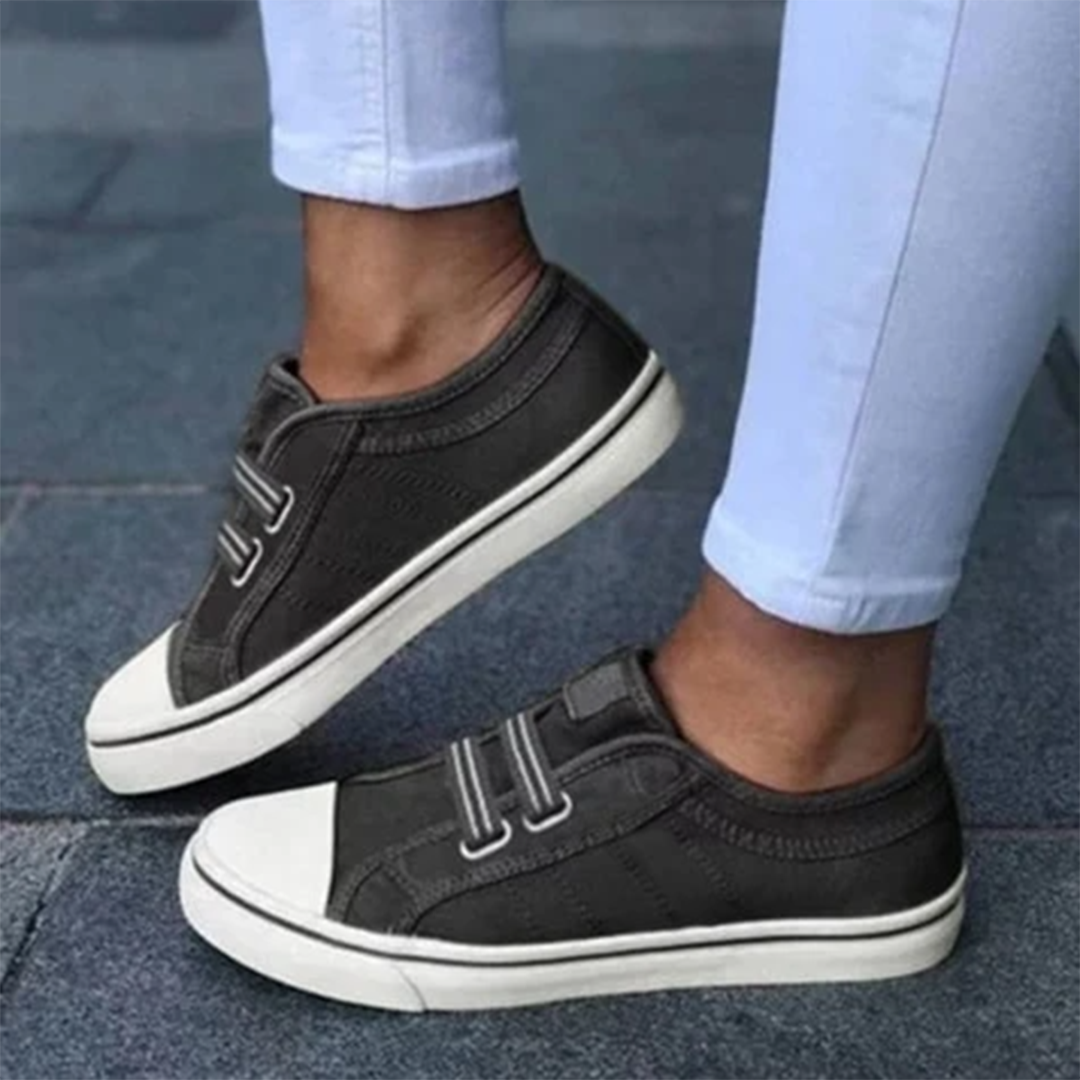 Baskets pour femme décontractées en toile avec semelle souple et design slip-on Audrey