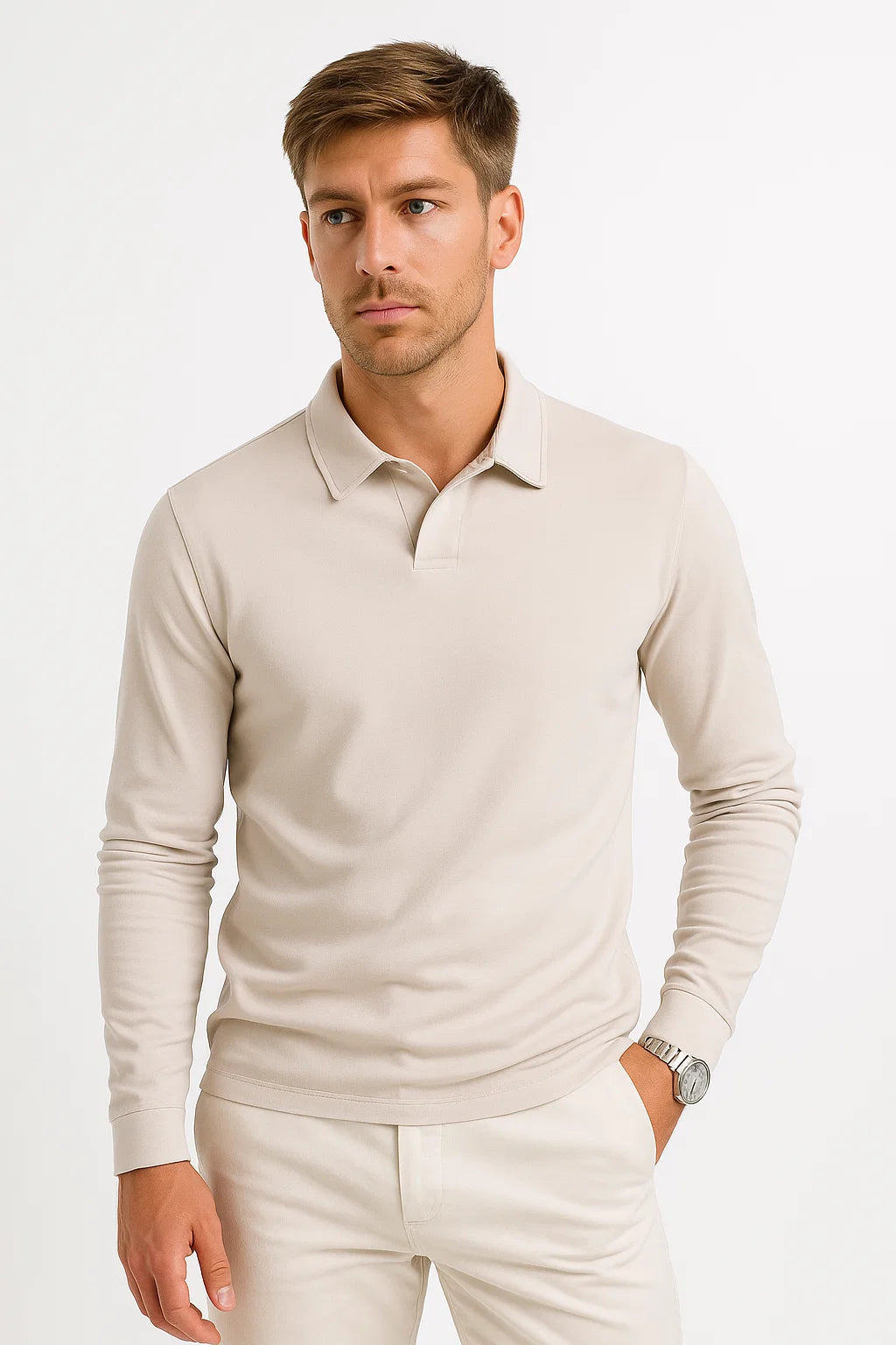 Hugo – Polo classique manches longues homme