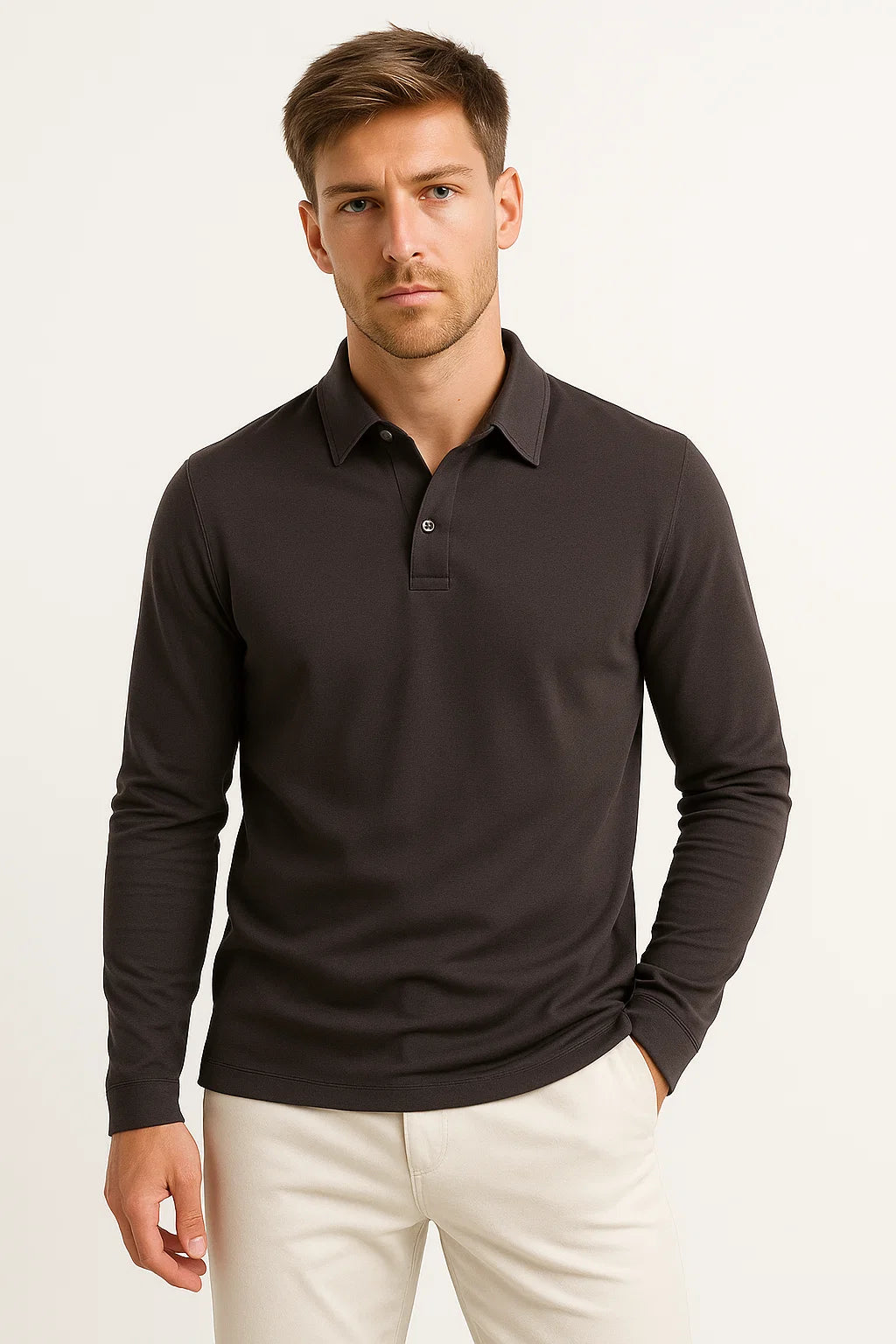 Hugo – Polo classique manches longues homme