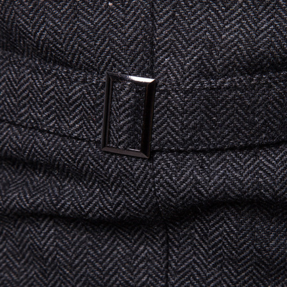 Gilet pour homme automne structuré en laine mélangée avec coupe ajustée Oliver