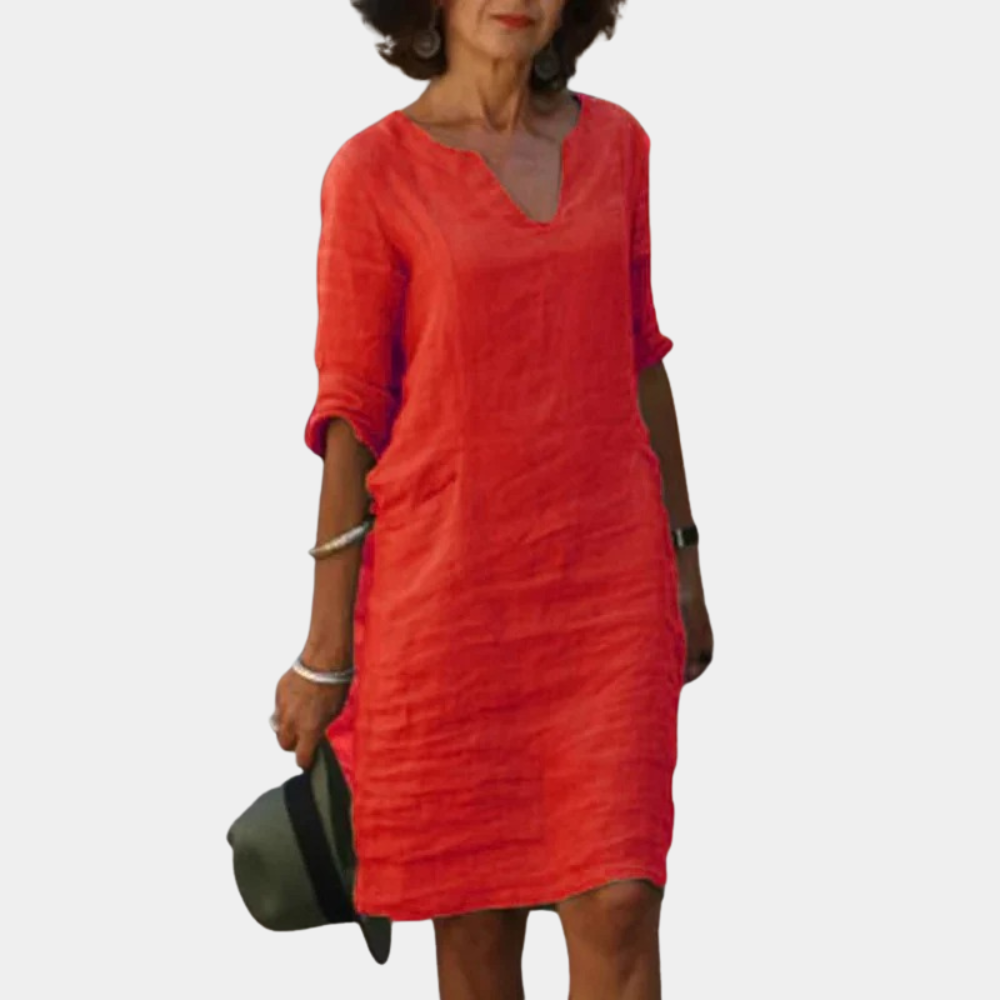 Robe d'été fluide et décontractée – élégance légère pour les journées ensoleillées