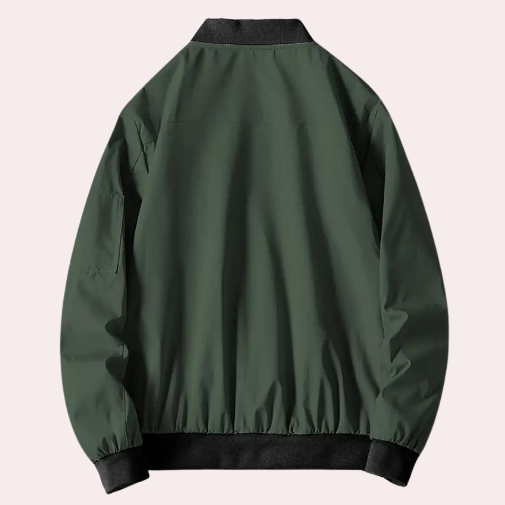 Blouson bomber en tissu doux pour homme automne confortable à coupe décontractée Artiom