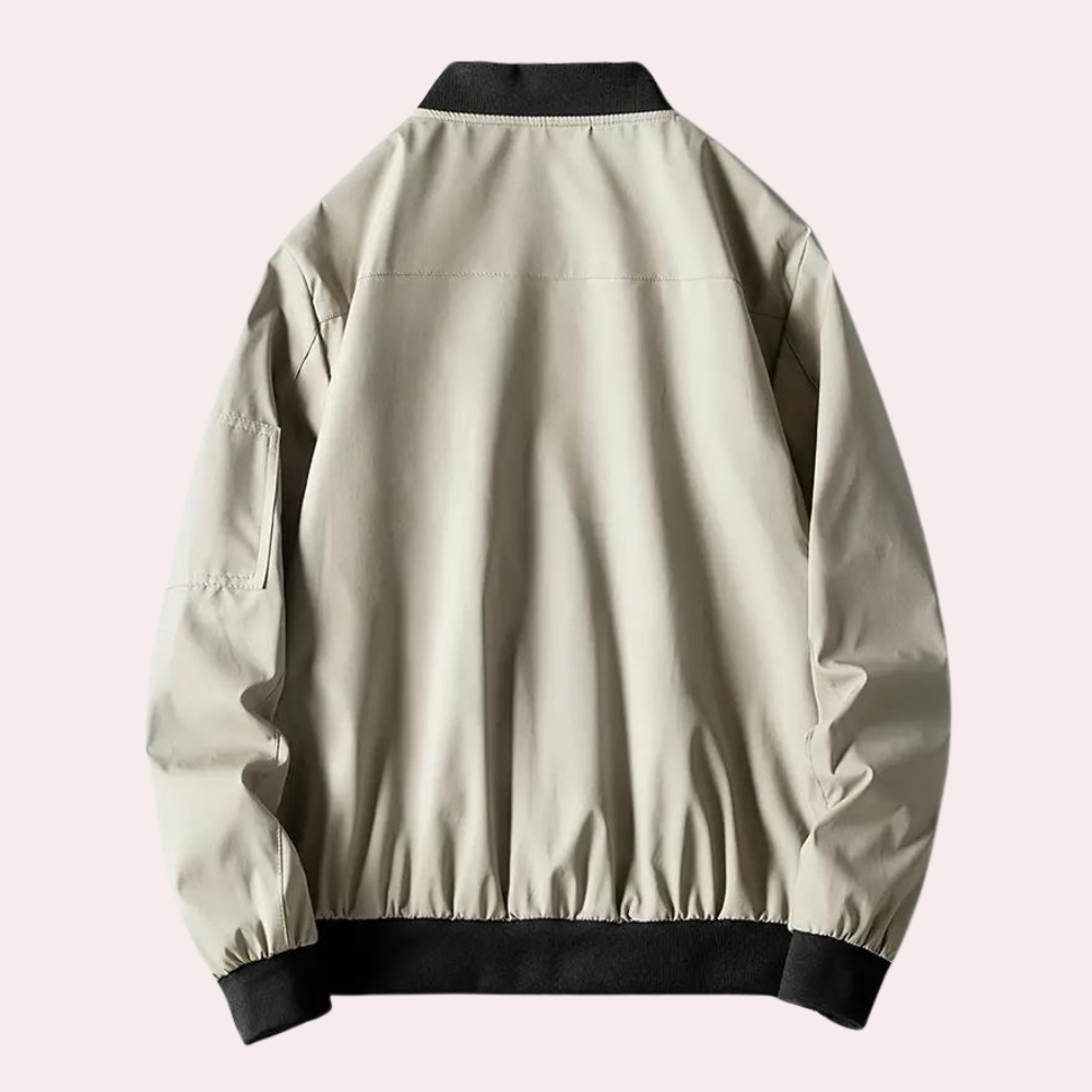 Blouson bomber en tissu doux pour homme automne confortable à coupe décontractée Artiom