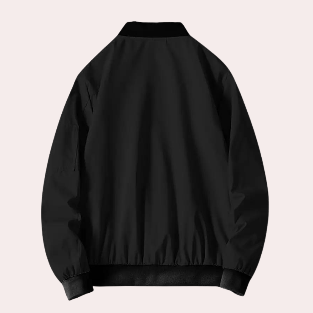 Blouson bomber en tissu doux pour homme automne confortable à coupe décontractée Artiom