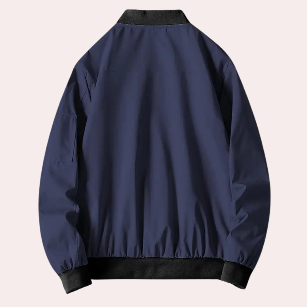 Blouson bomber en tissu doux pour homme automne confortable à coupe décontractée Artiom