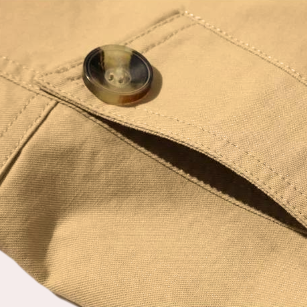 Trench respirant pour homme automne en coton à coupe élégante Maxim