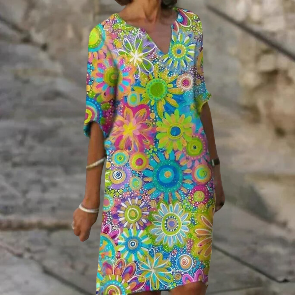 Robe à fleurs fluide et élégante – charme intemporel pour toutes les occasions estivales