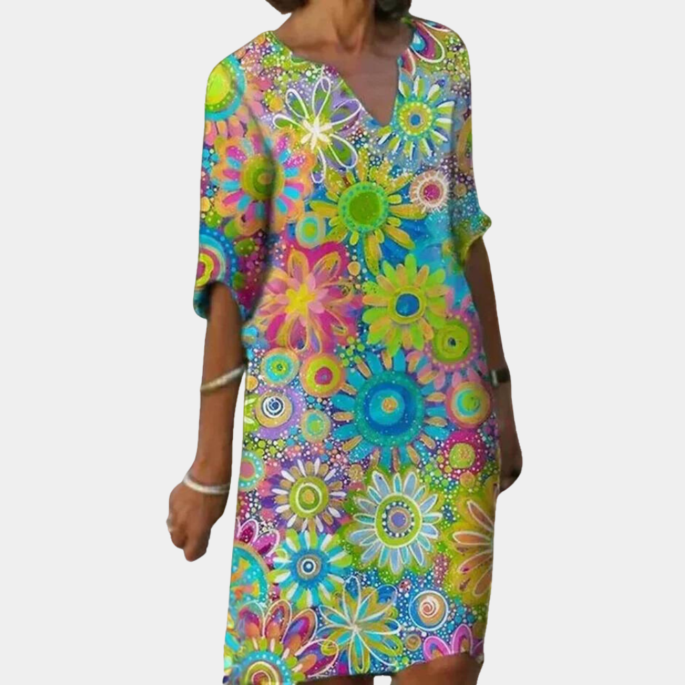 Robe à fleurs fluide et élégante – charme intemporel pour toutes les occasions estivales