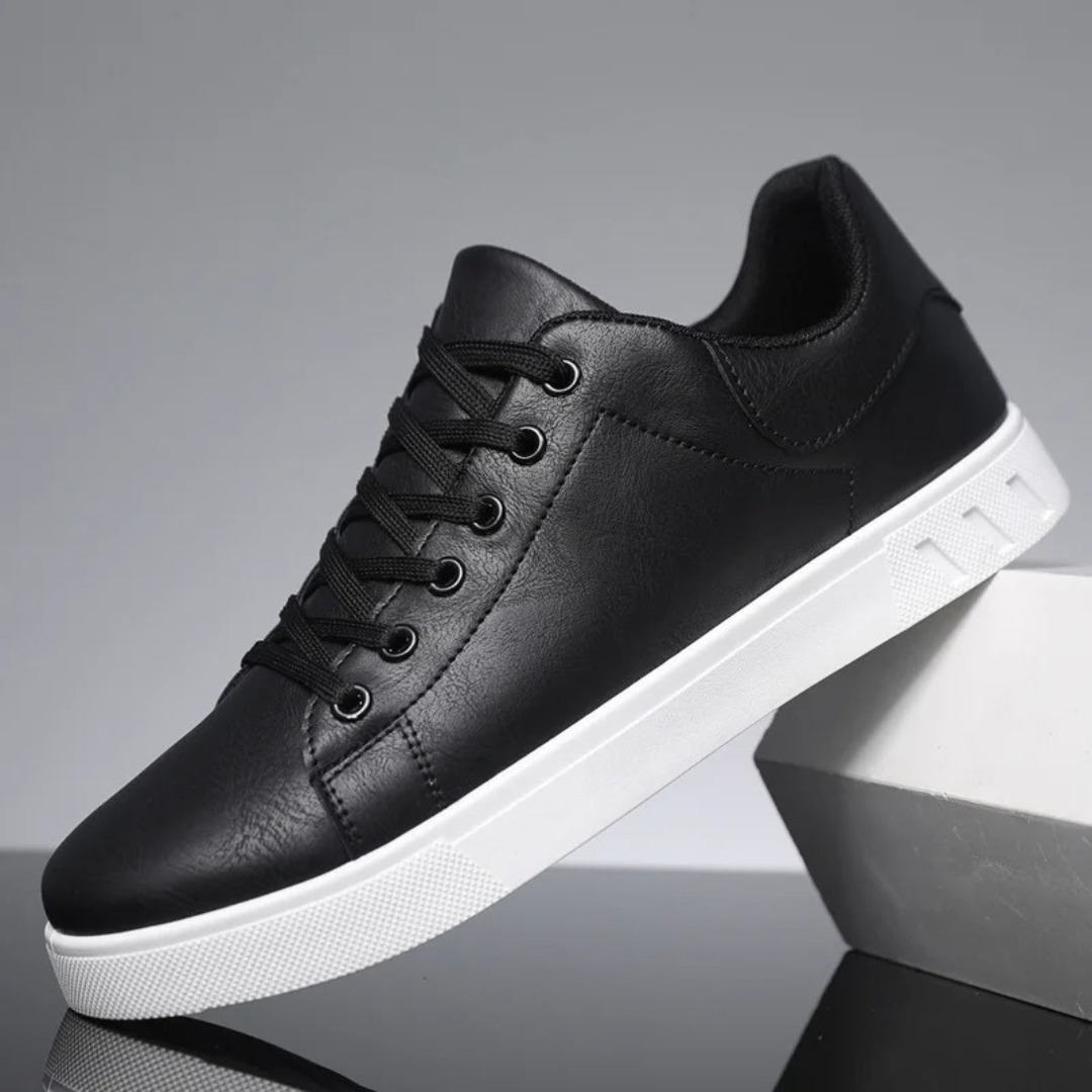 Baskets pour homme automne élégantes durables en simili cuir avec semelle blanche Arno
