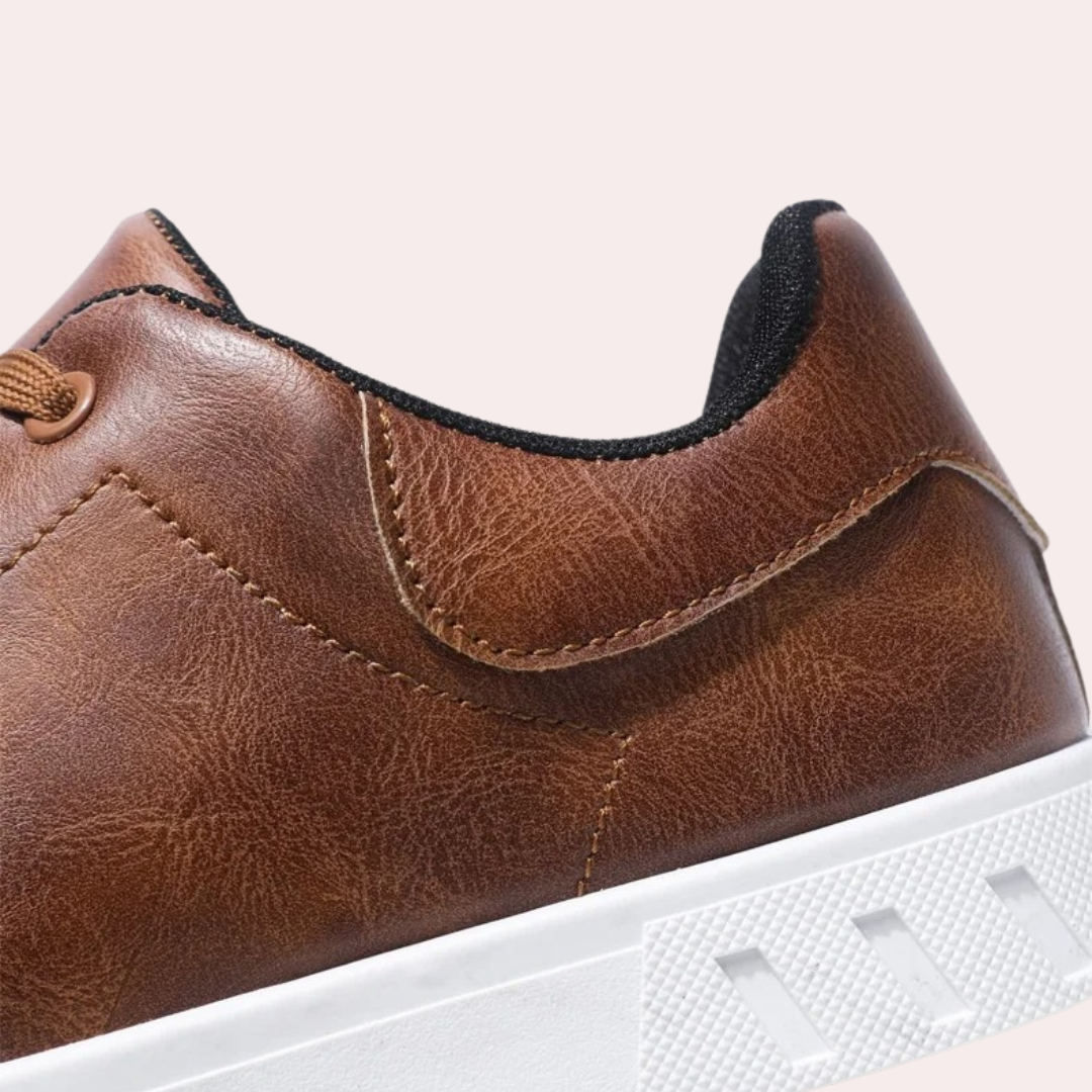 Baskets pour homme automne élégantes durables en simili cuir avec semelle blanche Arno