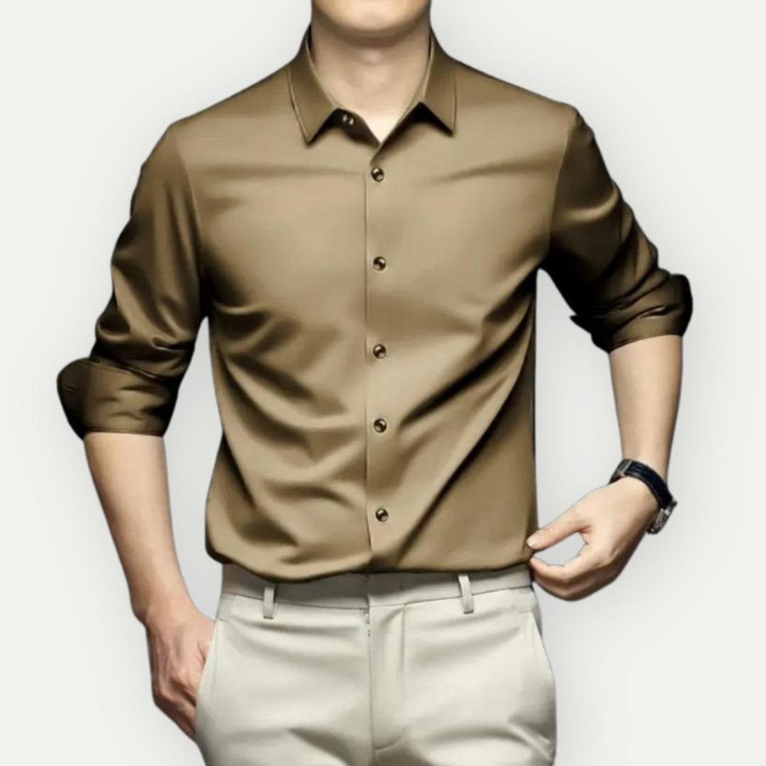 Chemise homme slim fit sans repassage – élégance polyvalente et confort au quotidien