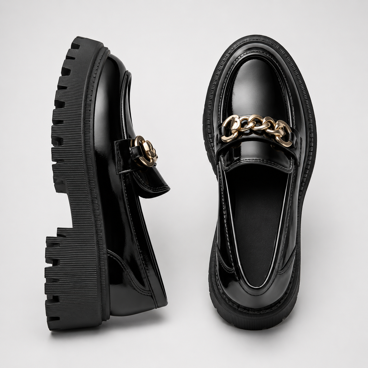 Mocassins femme à plateforme et talon bloc 4