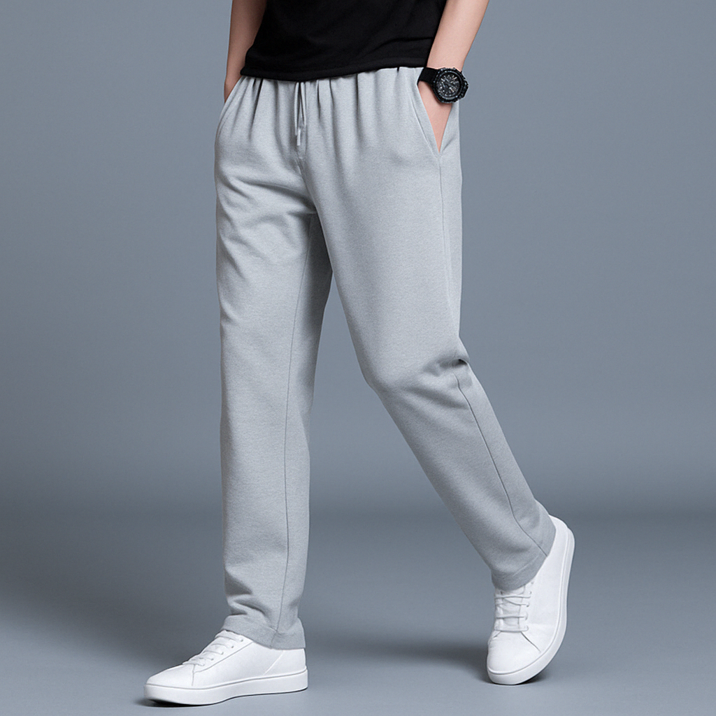 Pantalon de jogging pour homme automne doux mélange coton avec coupe décontractée Théo