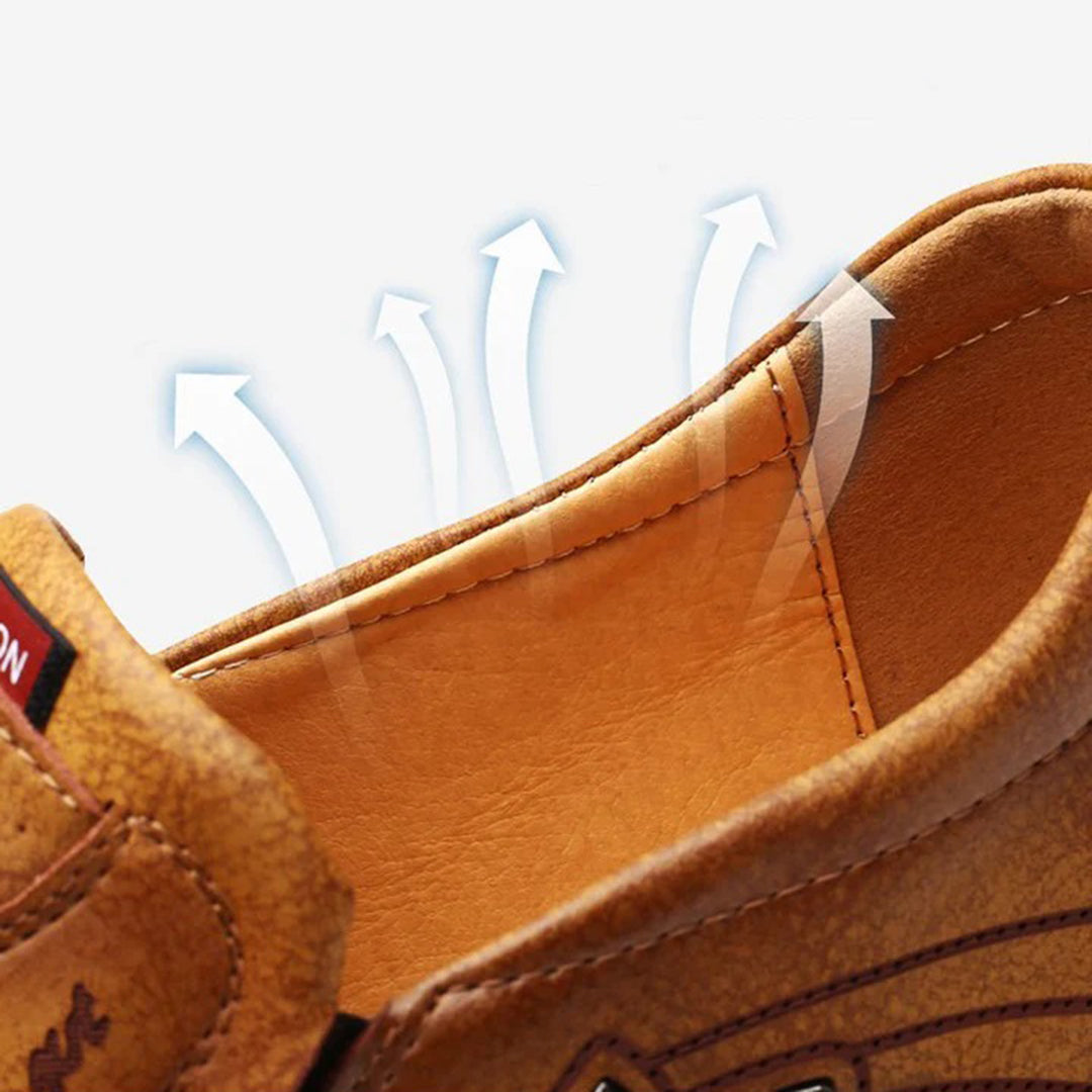 Mocassins pour homme automne légers respirants en cuir PU à semelle crantée Amerigo
