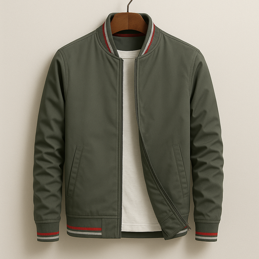 Veste pour homme automne déperlante respirante en polyester avec coupe casual Laurent