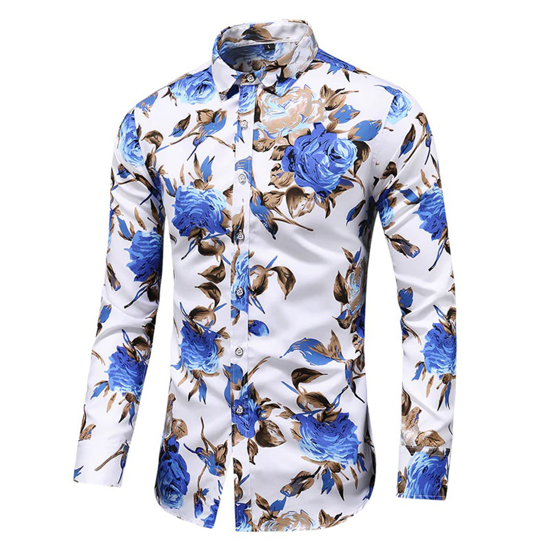 Nathan – Chemise à fleurs à manches longues homme