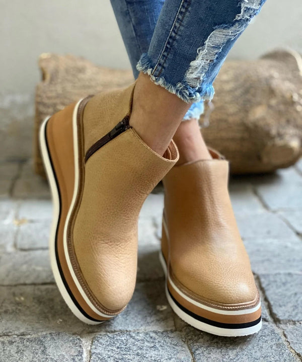 Bottines pour femmes automne légères confortables en suédine avec semelle plateforme Florence