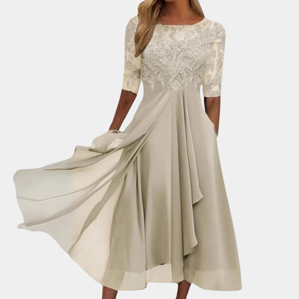 Robe longue d'été à manches courtes – fraîcheur élégante et féminité au quotidien