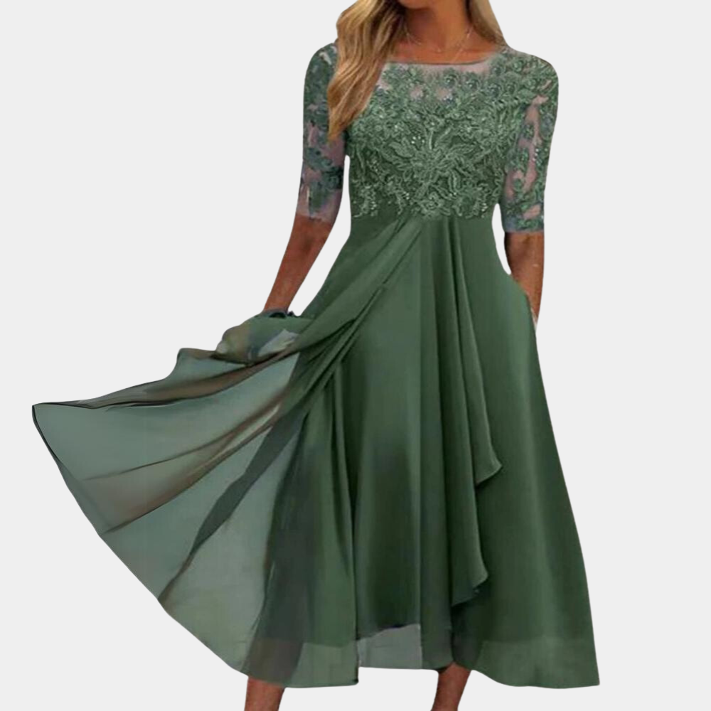 Robe longue d'été à manches courtes – fraîcheur élégante et féminité au quotidien